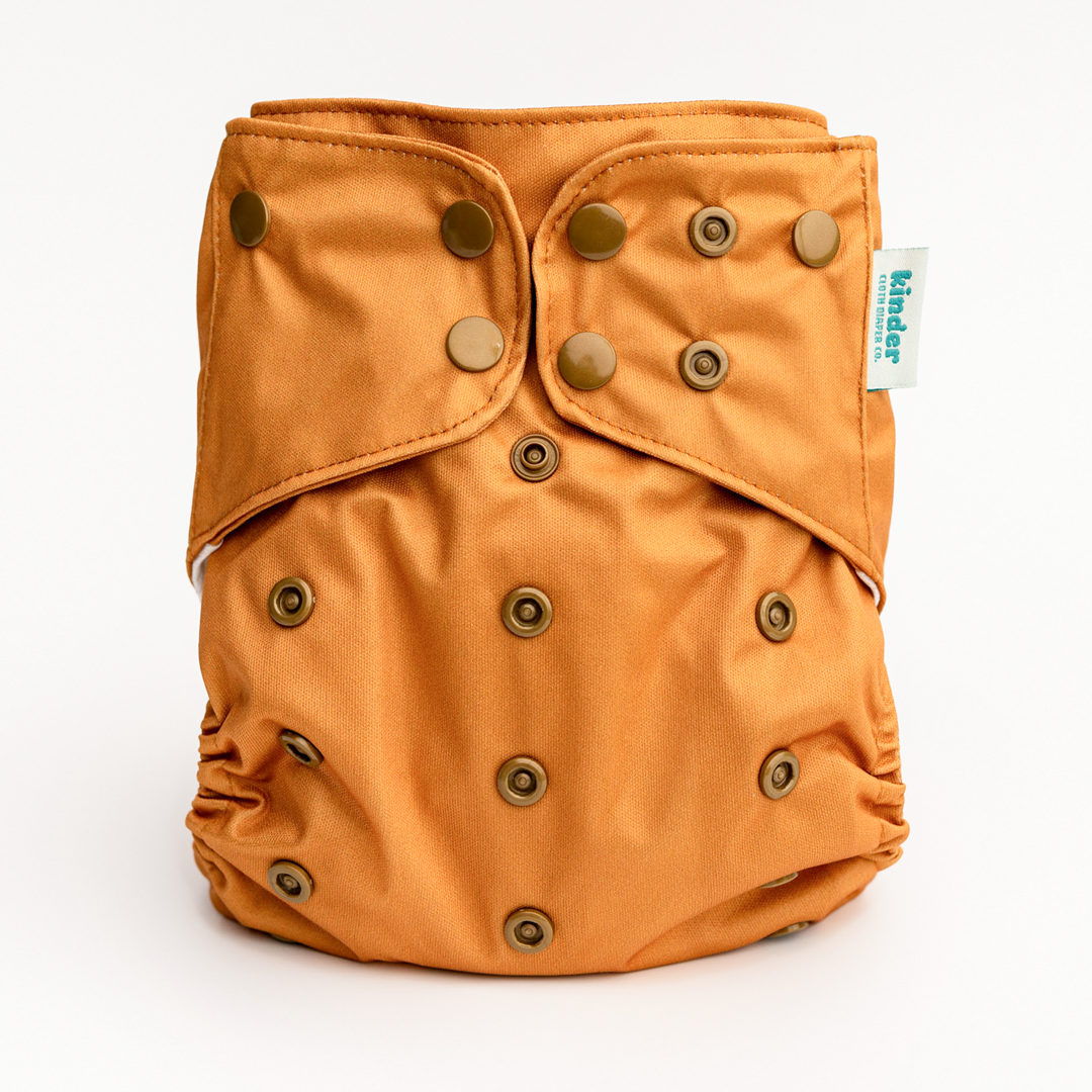 Solid Color: Essentials Pocket Cloth Diaper with Athletic Wicking Jersey, Grows with your Baby