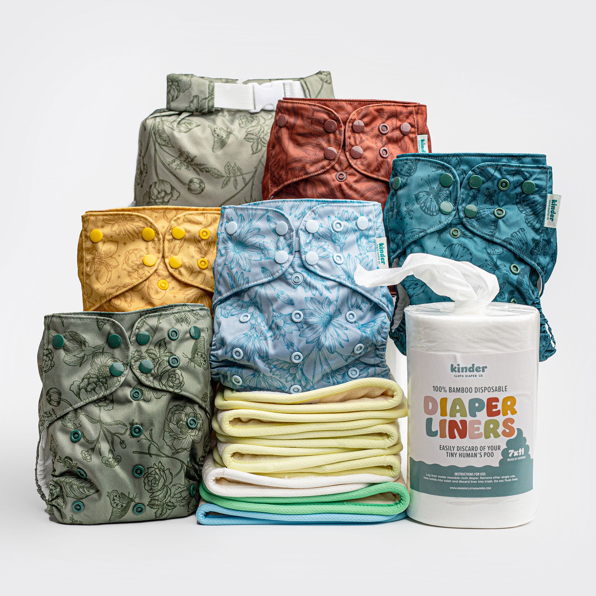 New Parent Starter Bundles: Pocket Cloth Diapers with Athletic Wicking Jersey and More