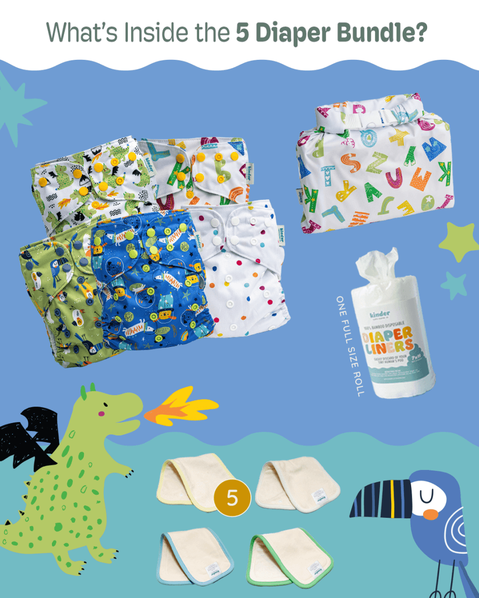 Farm Friends - Modern - Cloth - Diapers - Pocket Diaper - Kinder Cloth Diaper Co. - Pittsburgh - Based - Small - Business - Woman - Owned