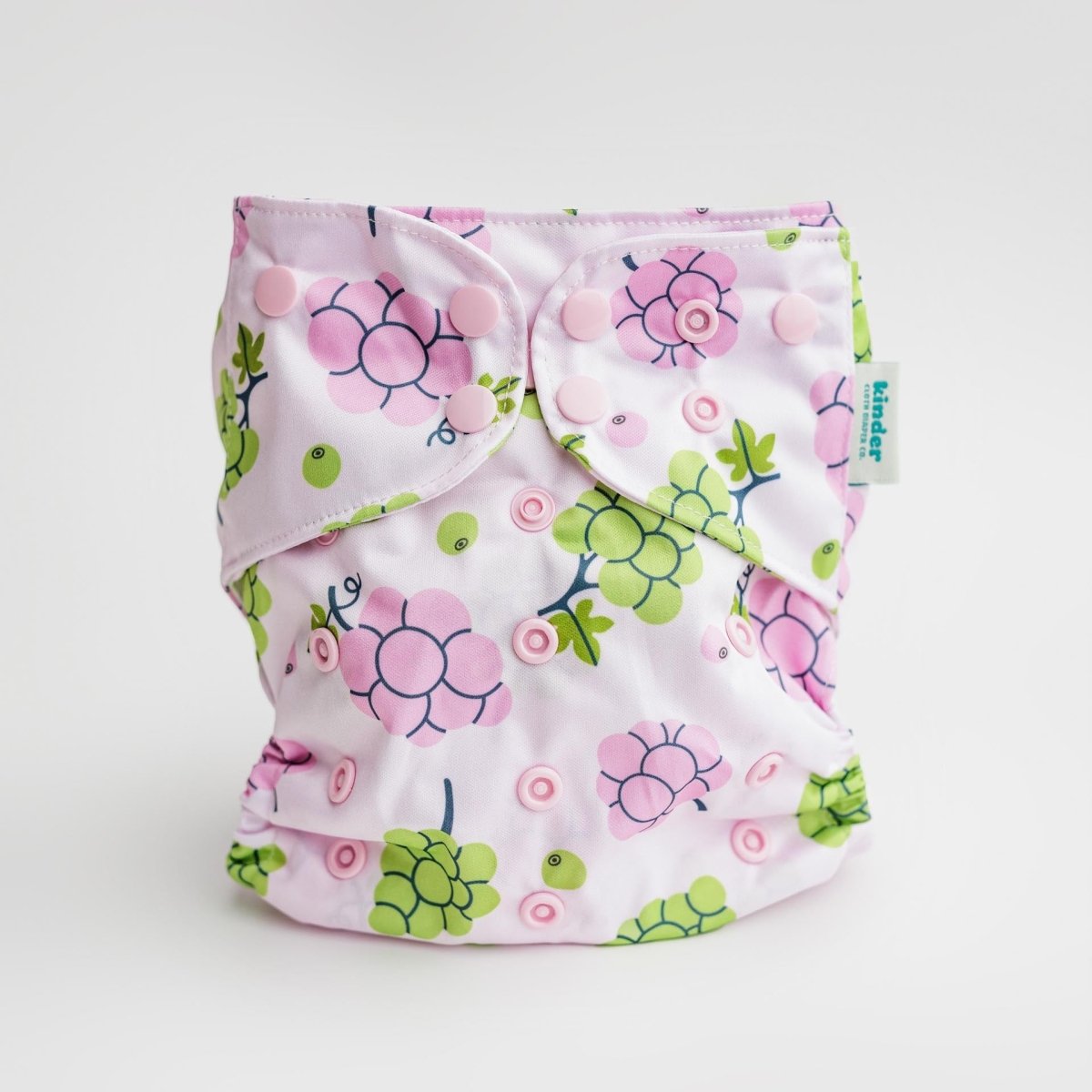 Fruity Grapes - Modern - Cloth - Diapers - Pocket Diaper - Kinder Cloth Diaper Co. - Pittsburgh - Based - Small - Business - Woman - Owned
