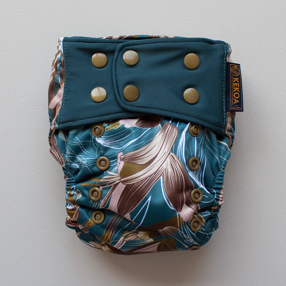 Kekoa: Premium Hybrid One Size Nappy 6 - 42 pounds - Kinder Cloth Diaper Co. - 14 - 06 - 03C - modern reusable cloth diapers and more for birth to potty training - Pittsburgh Based Small Business