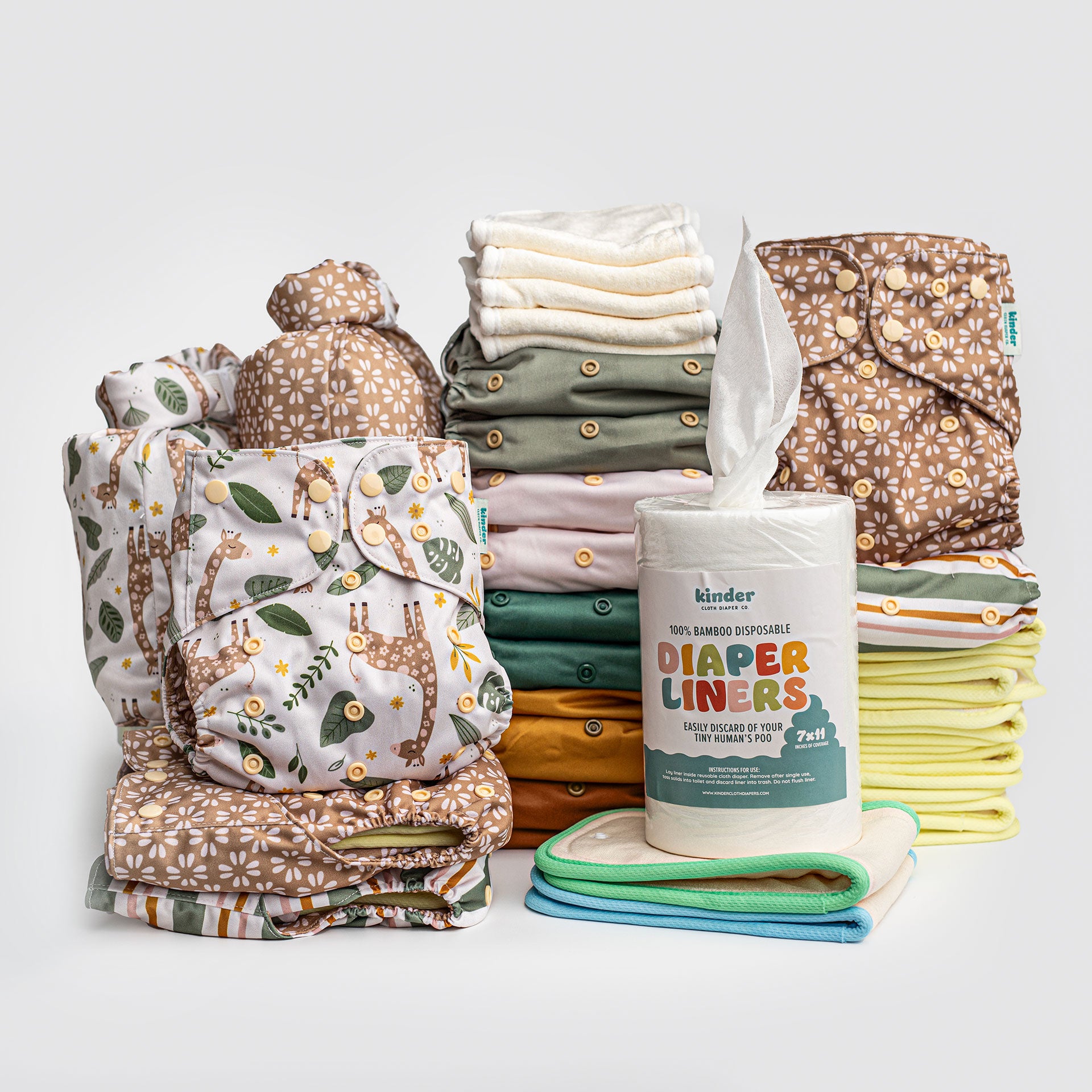 New Parent Starter Bundles: Pocket Cloth Diapers with Athletic Wicking Jersey and More