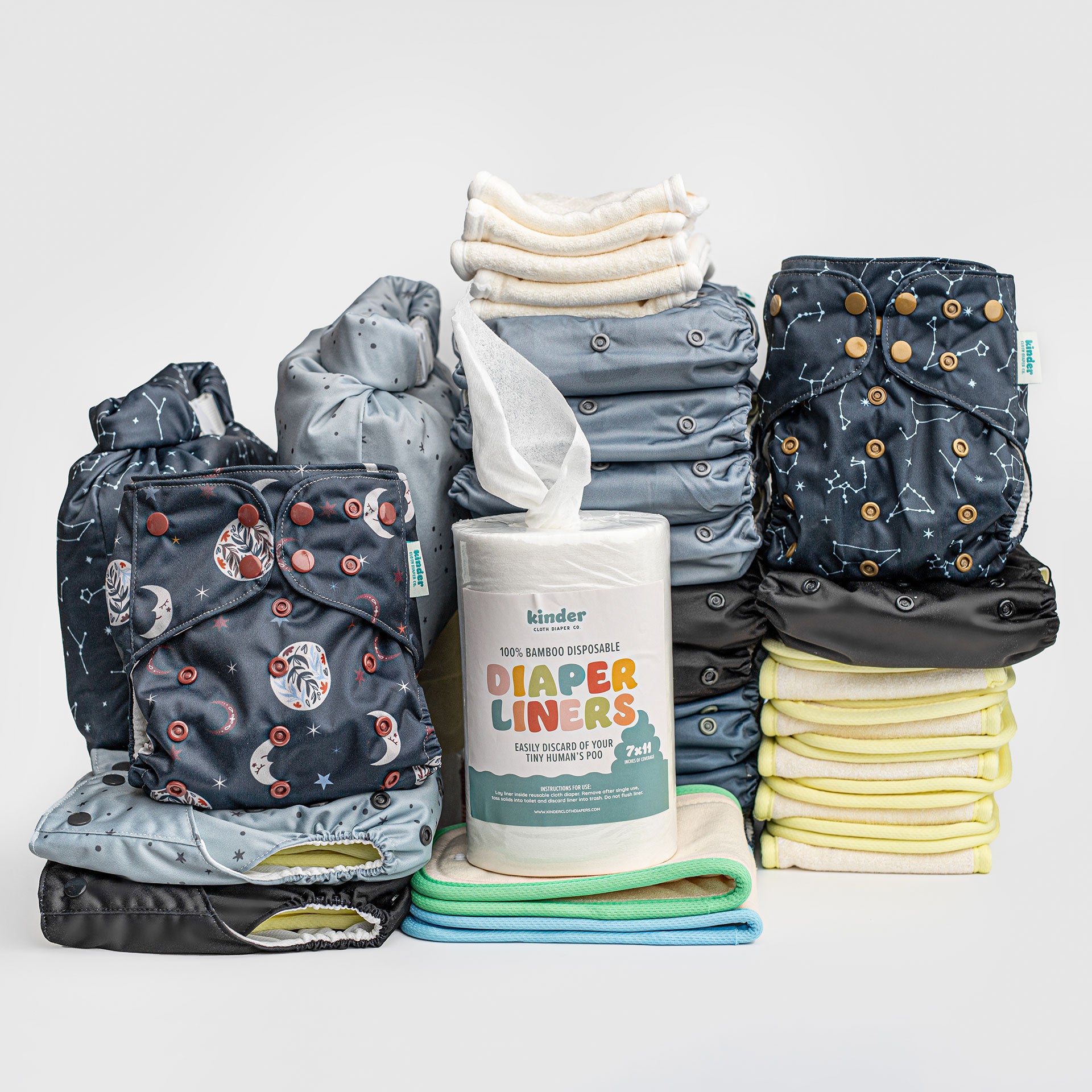 New Parent Starter Bundles: Pocket Cloth Diapers with Athletic Wicking Jersey and More