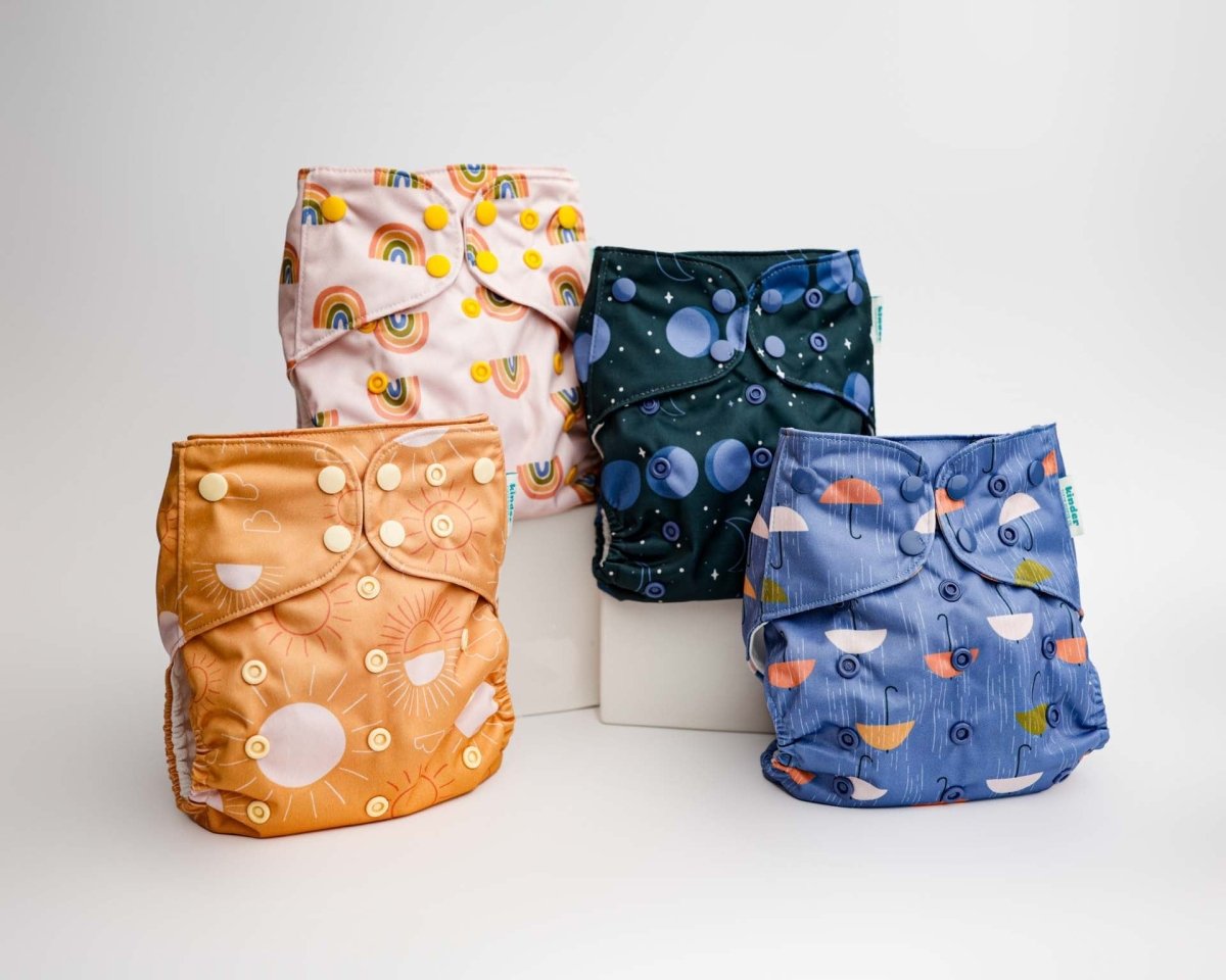 Space and Sky: Essentials Pocket Cloth Diaper with Athletic Wicking Jersey, Grows with your Baby - Kinder Cloth Diaper Co. - 26 - 06 - 05 - modern reusable cloth diapers and more for birth to potty training - Pittsburgh Based Small Business