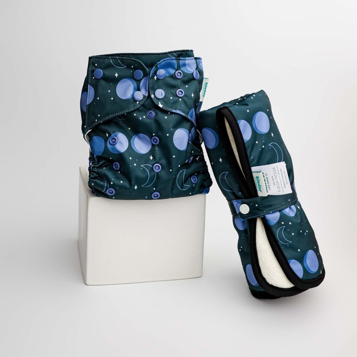 Space and Sky: Essentials Pocket Cloth Diaper with Athletic Wicking Jersey, Grows with your Baby - Kinder Cloth Diaper Co. - 26 - 06 - 05 - modern reusable cloth diapers and more for birth to potty training - Pittsburgh Based Small Business