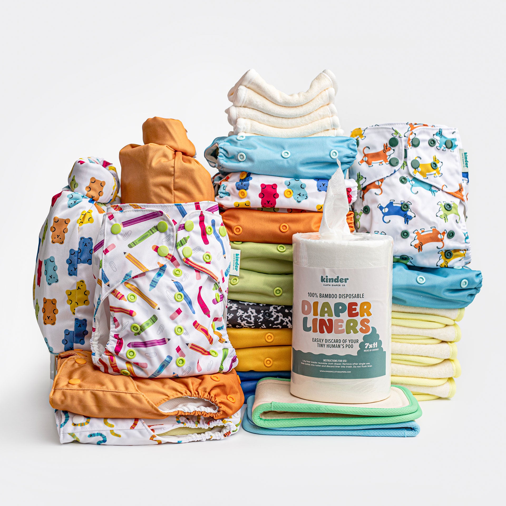 New Parent Starter Bundles: Pocket Cloth Diapers with Athletic Wicking Jersey and More