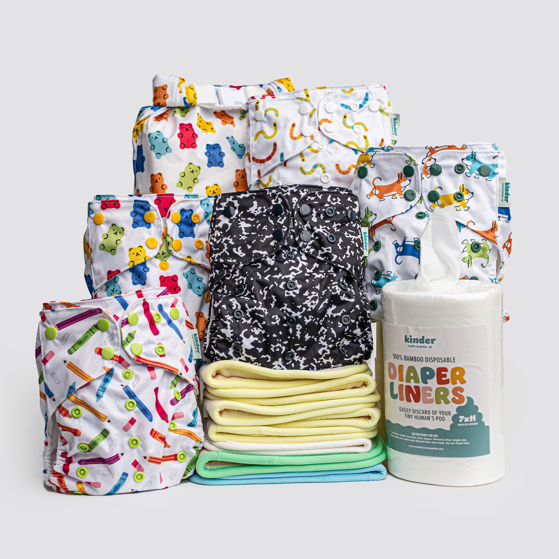 New Parent Starter Bundles: Pocket Cloth Diapers with Athletic Wicking Jersey and More