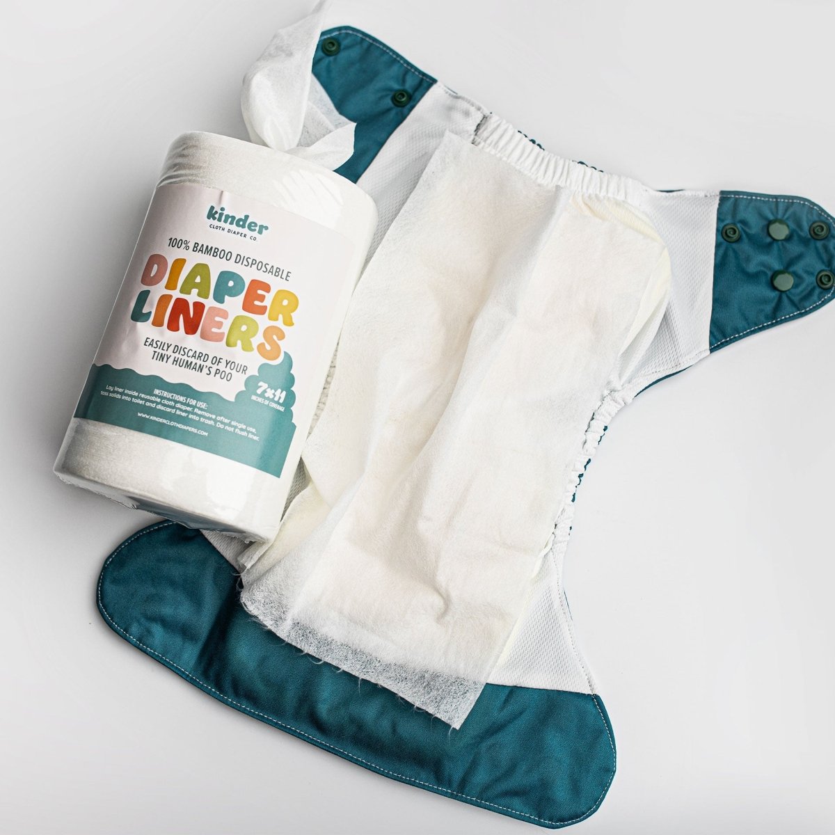 Disposable Bamboo Viscose Diaper Liners (Roll of 100) - Kinder Cloth Diaper Co. - 31 - 02 - 01 - modern reusable cloth diapers and more for birth to potty training - Pittsburgh Based Small Business