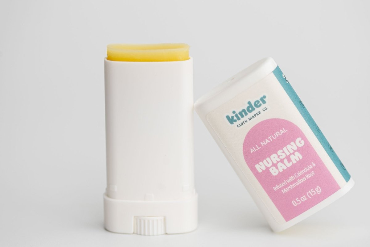 1/2 oz Stick - Modern - Cloth - Diapers - Nursing Balm - Kinder Cloth Diaper Co. - Pittsburgh - Based - Small - Business - Woman - Owned