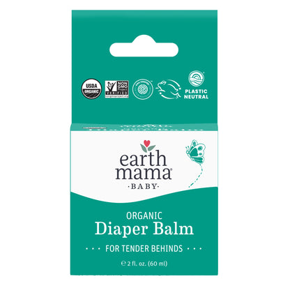 Earth Mama Cloth Diaper Safe Bum Organic Diaper Balm 2 oz Canister