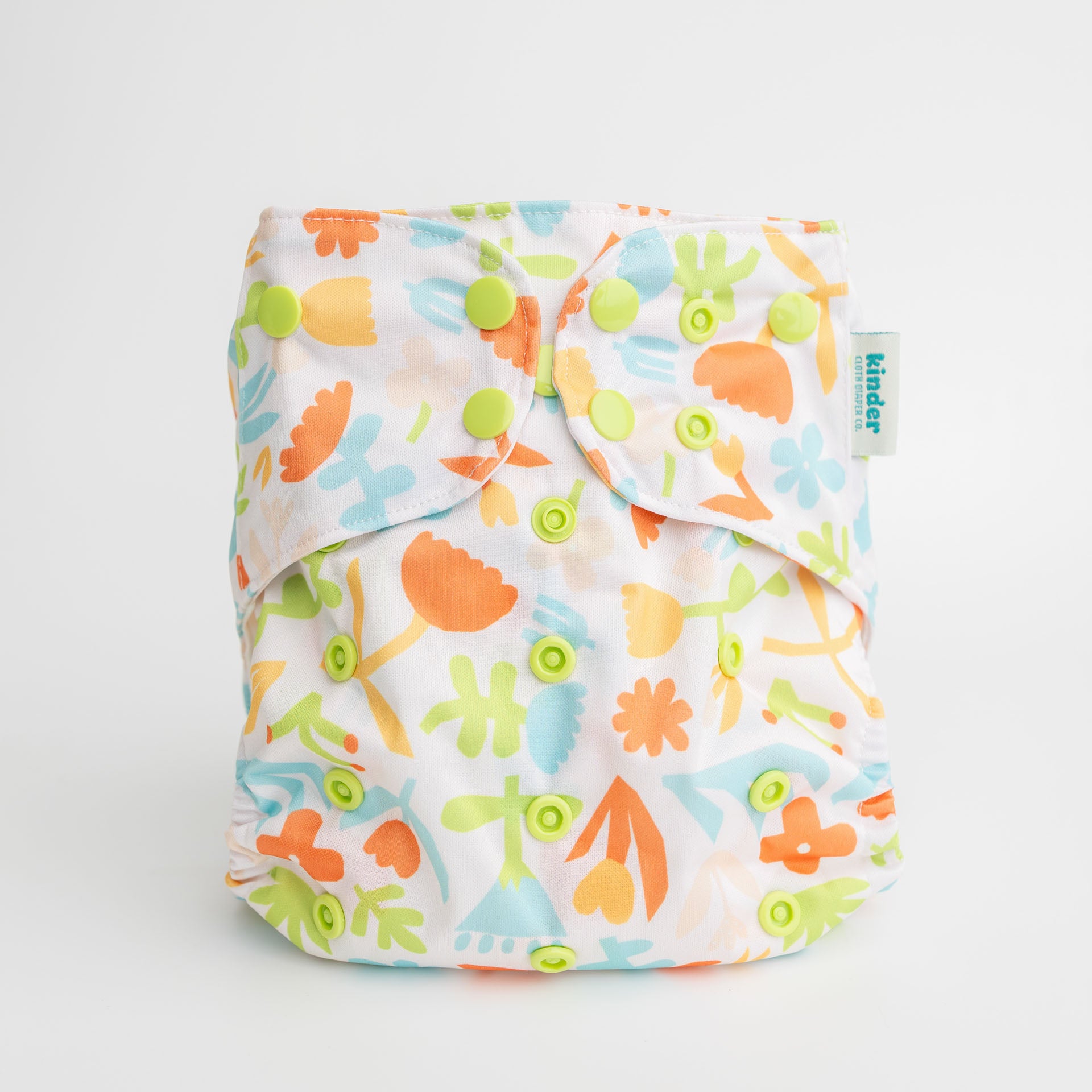 Floral: Essentials Pocket Cloth Diaper with Athletic Wicking Jersey, Grows with your Baby