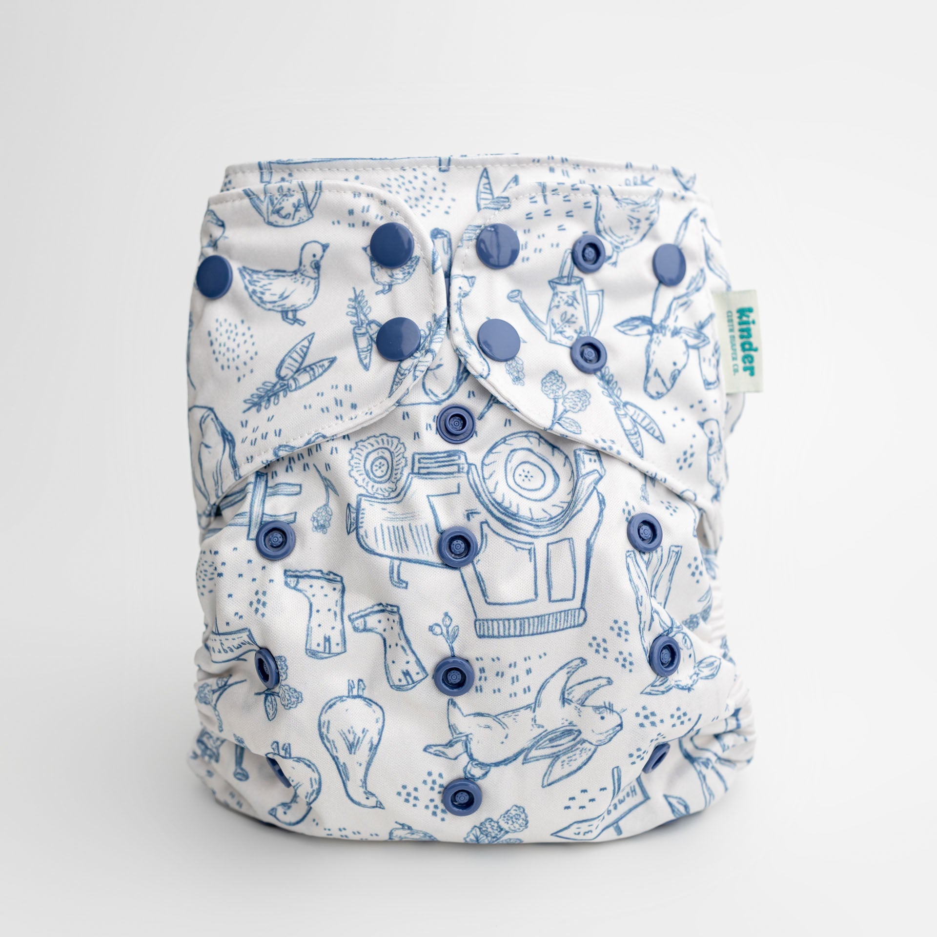 Animals and Insects: Essentials Pocket Cloth Diaper with Athletic Wicking Jersey, Grows with your Baby