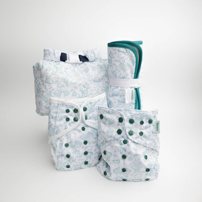 Nature and Outdoors: Wipeable Cloth Diaper Cover, Grows with your Baby