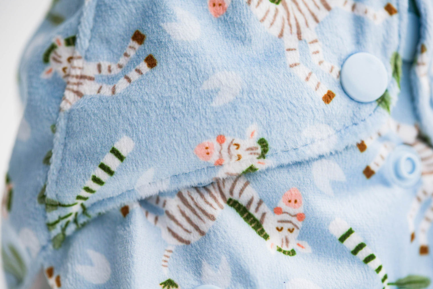 Patterned Lounger Pocket Cloth Diaper — Minky Fleece with Athletic Wicking Jersey