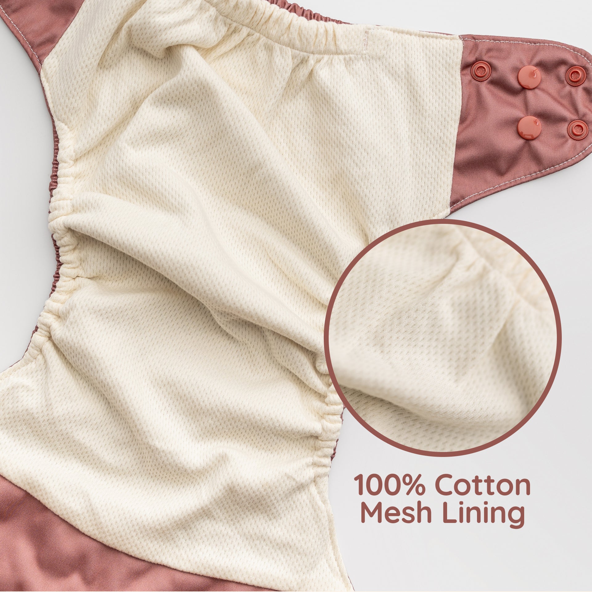 Blush - Essentials Cloud Cotton Pocket Diaper - 100% Cotton Lining - One Size