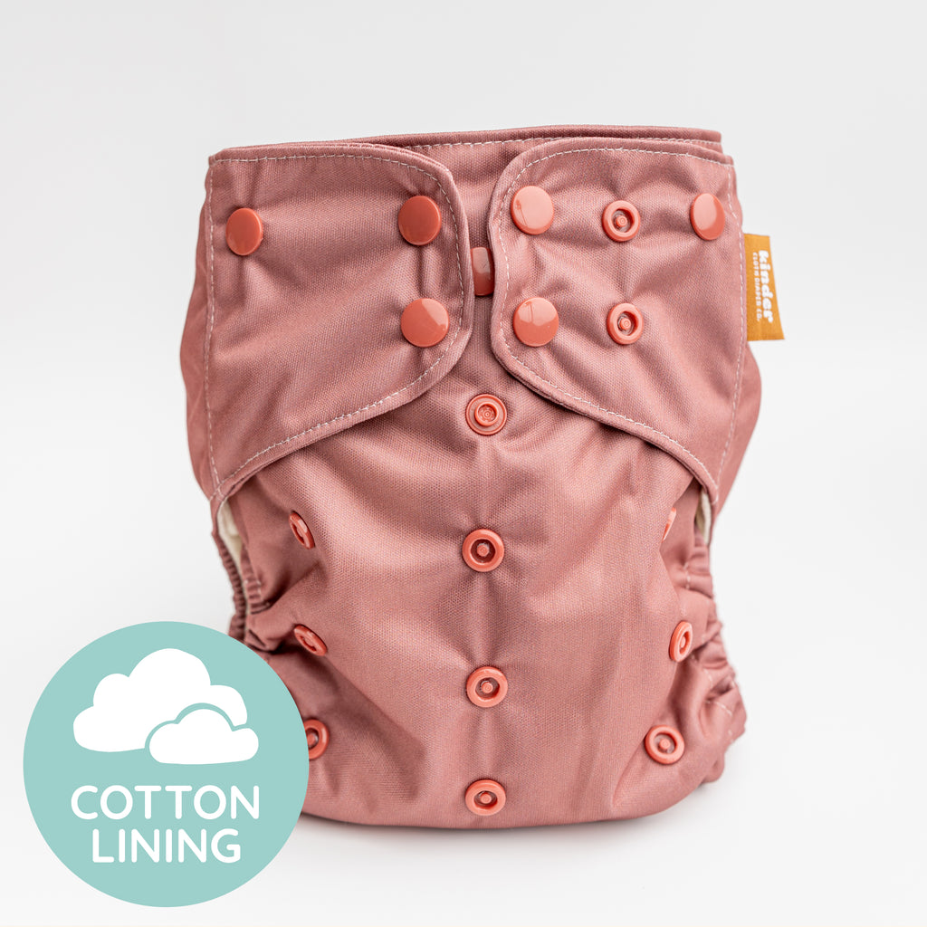 Blush - Essentials Cloud Cotton Pocket Diaper - 100% Cotton Lining - One Size