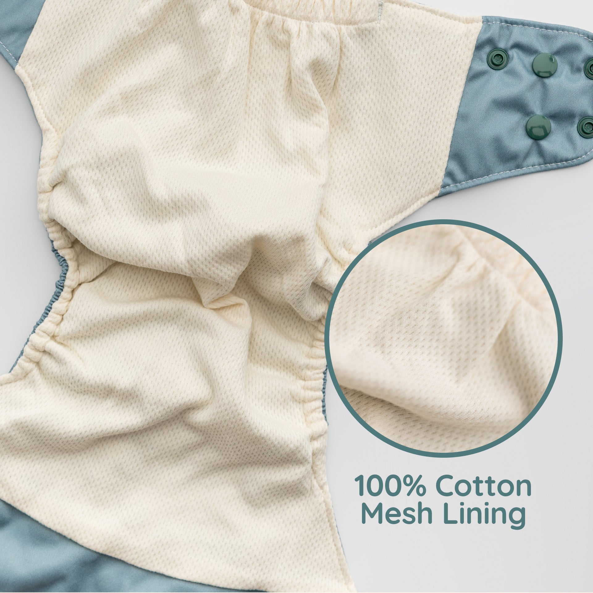 Cadet - Essentials Cloud Cotton Pocket Diaper - 100% Cotton Lining - One Size