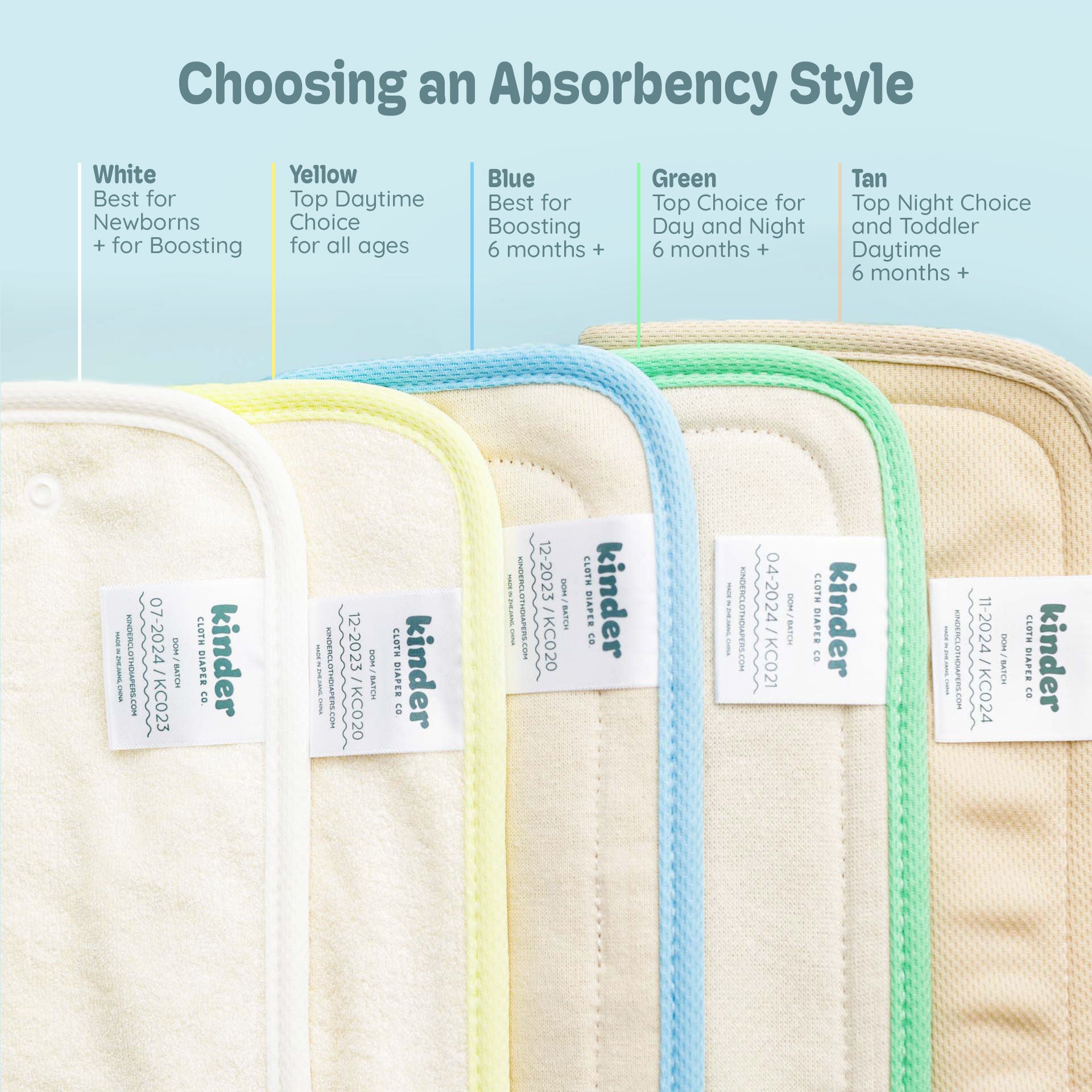 4-Layer Bamboo Viscose Cloth Diaper Insert