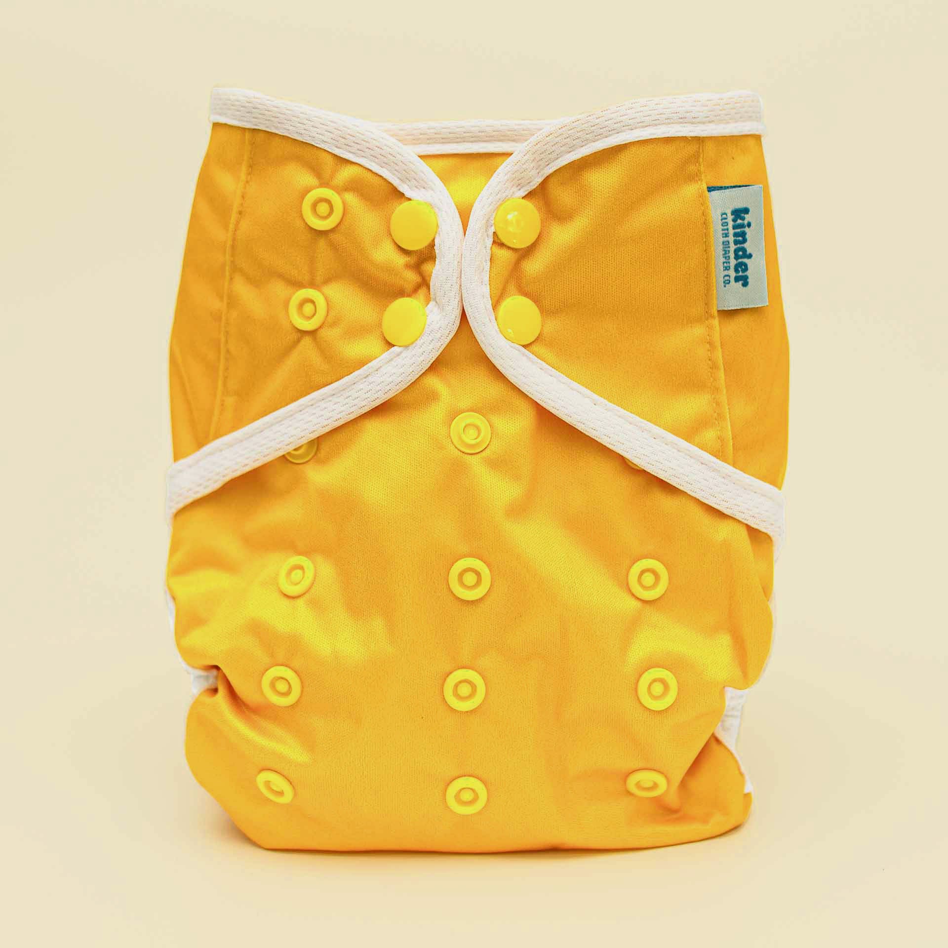 Solid Color Wipeable Cloth Diaper Cover, Grows with your Baby - Bumblebee