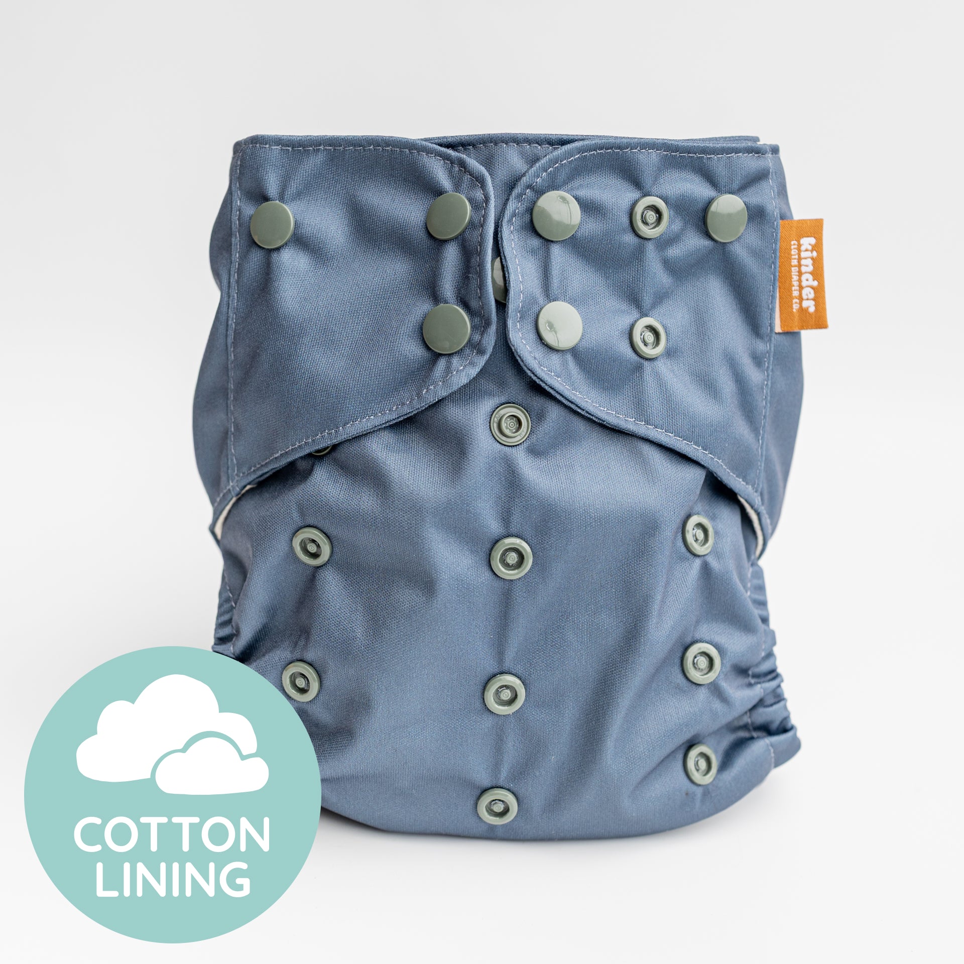 Dusk - Essentials Cloud Cotton Pocket Diaper - 100% Cotton Lining - One Size