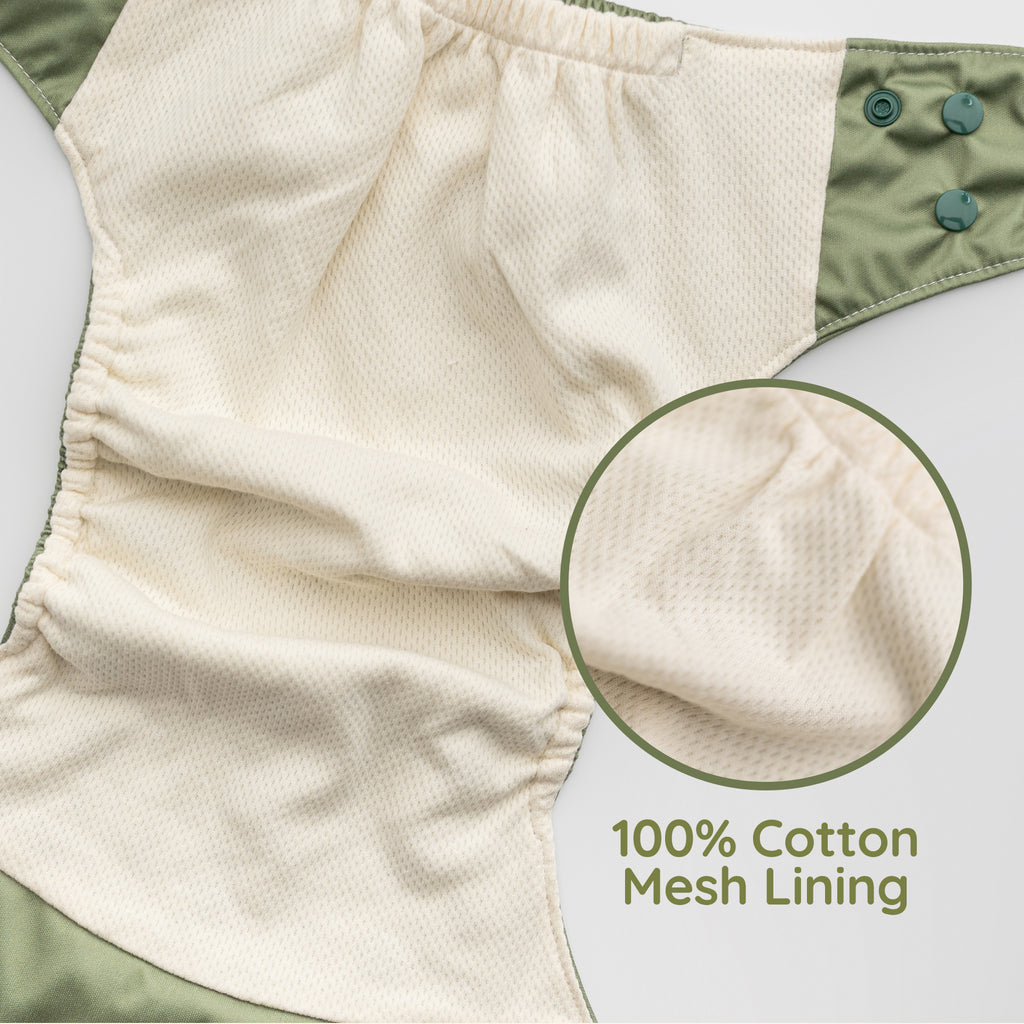 Sprout - Essentials Cloud Cotton Pocket Diaper - 100% Cotton Lining - One Size