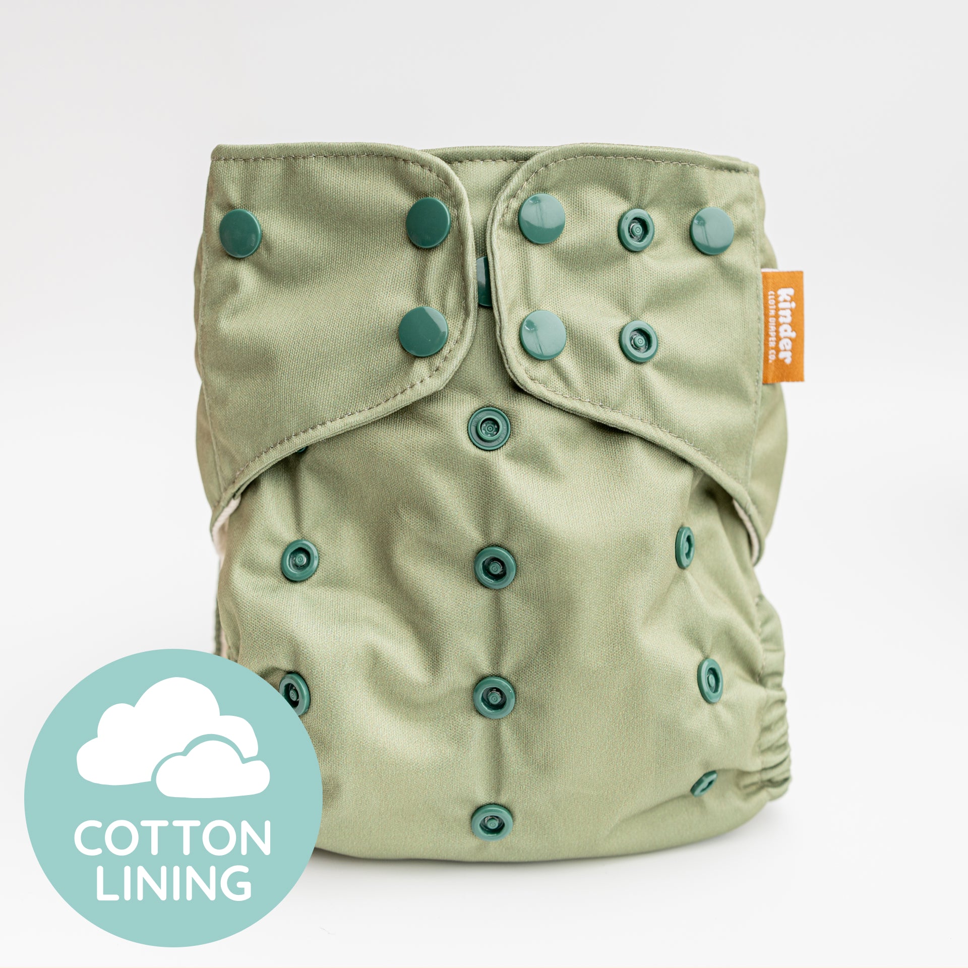 Fern - Essentials Cloud Cotton Pocket Diaper - 100% Cotton Lining - One Size