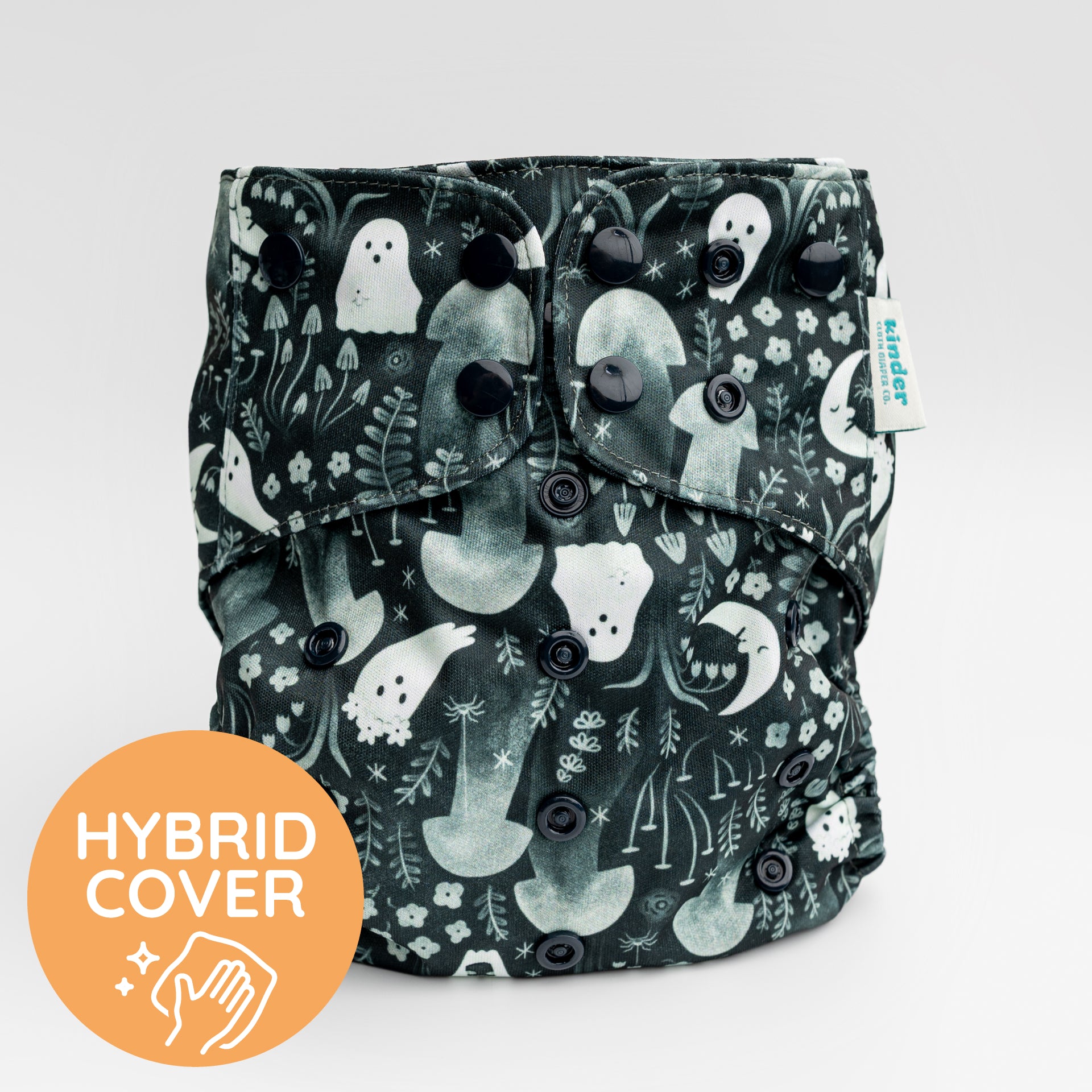Ghosts in Enchanted Forest by Malika Buttinger - Essential Hybrid Diaper Cover - Wipeable - Halloween - One Size