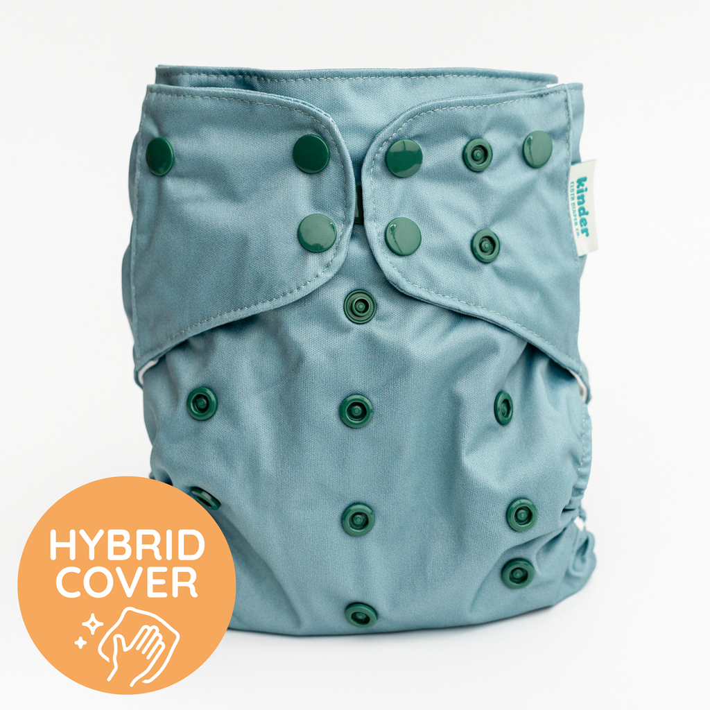 Solid Color: NEW Essentials Hybrid Wipeable Diaper Cover