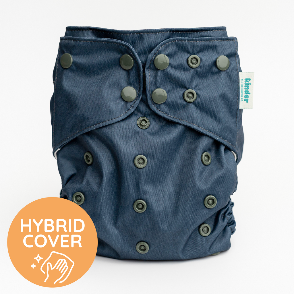 Solid Color: NEW Essentials Hybrid Wipeable Diaper Cover