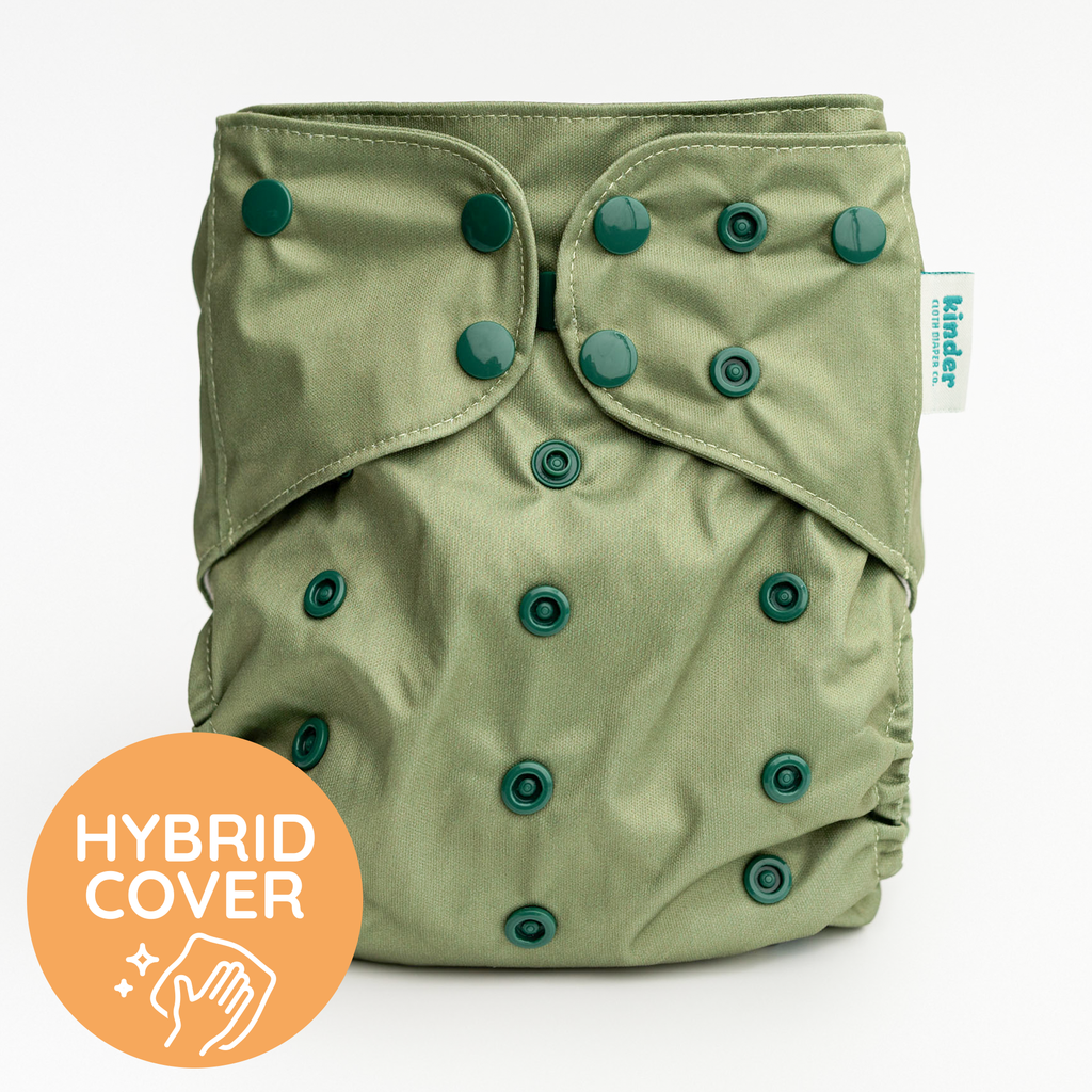 Solid Color: NEW Essentials Hybrid Wipeable Diaper Cover