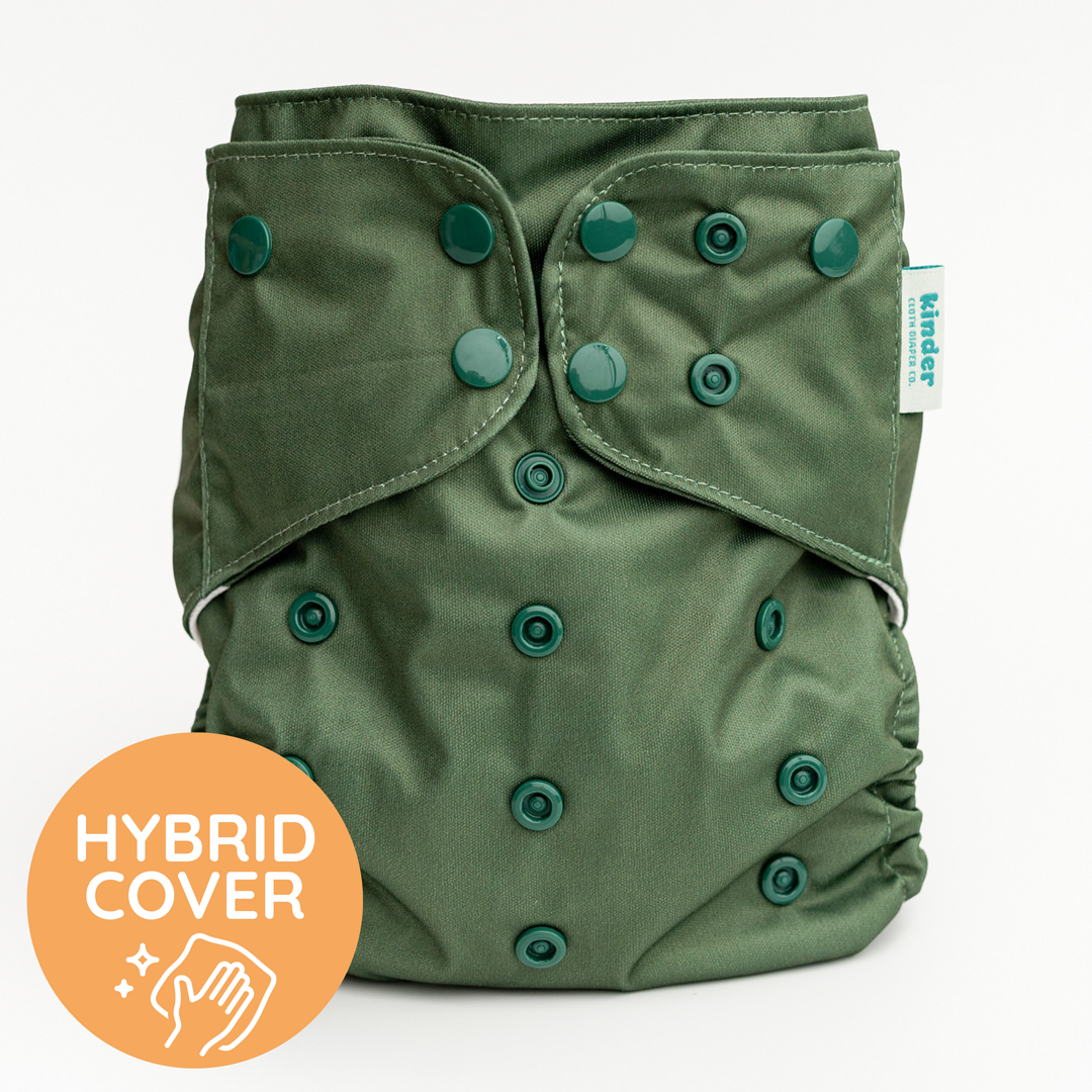 Solid Color: NEW Essentials Hybrid Wipeable Diaper Cover