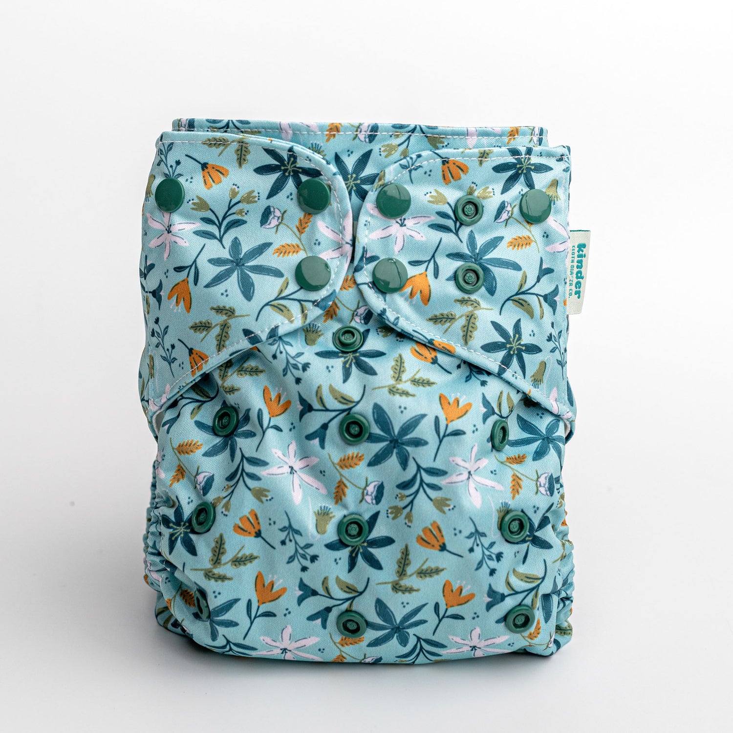 Floral: Essentials Pocket Cloth Diaper with Athletic Wicking Jersey, Grows with your Baby