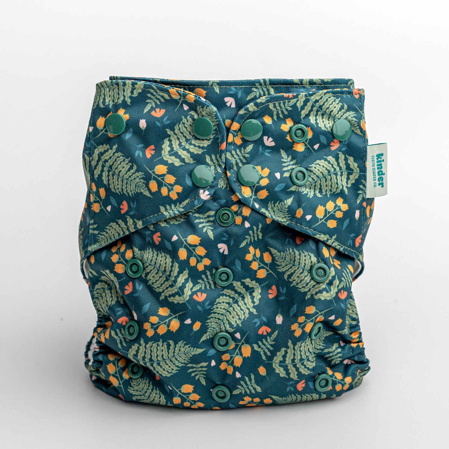 Floral: Essentials Pocket Cloth Diaper with Athletic Wicking Jersey, Grows with your Baby