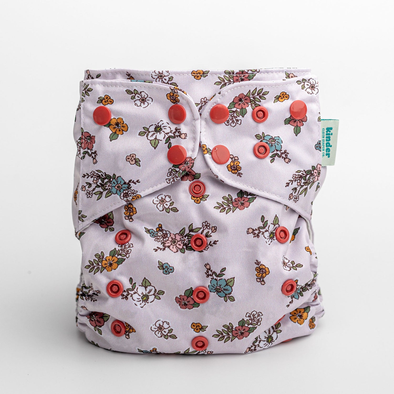 Floral: Essentials Pocket Cloth Diaper with Athletic Wicking Jersey, Grows with your Baby
