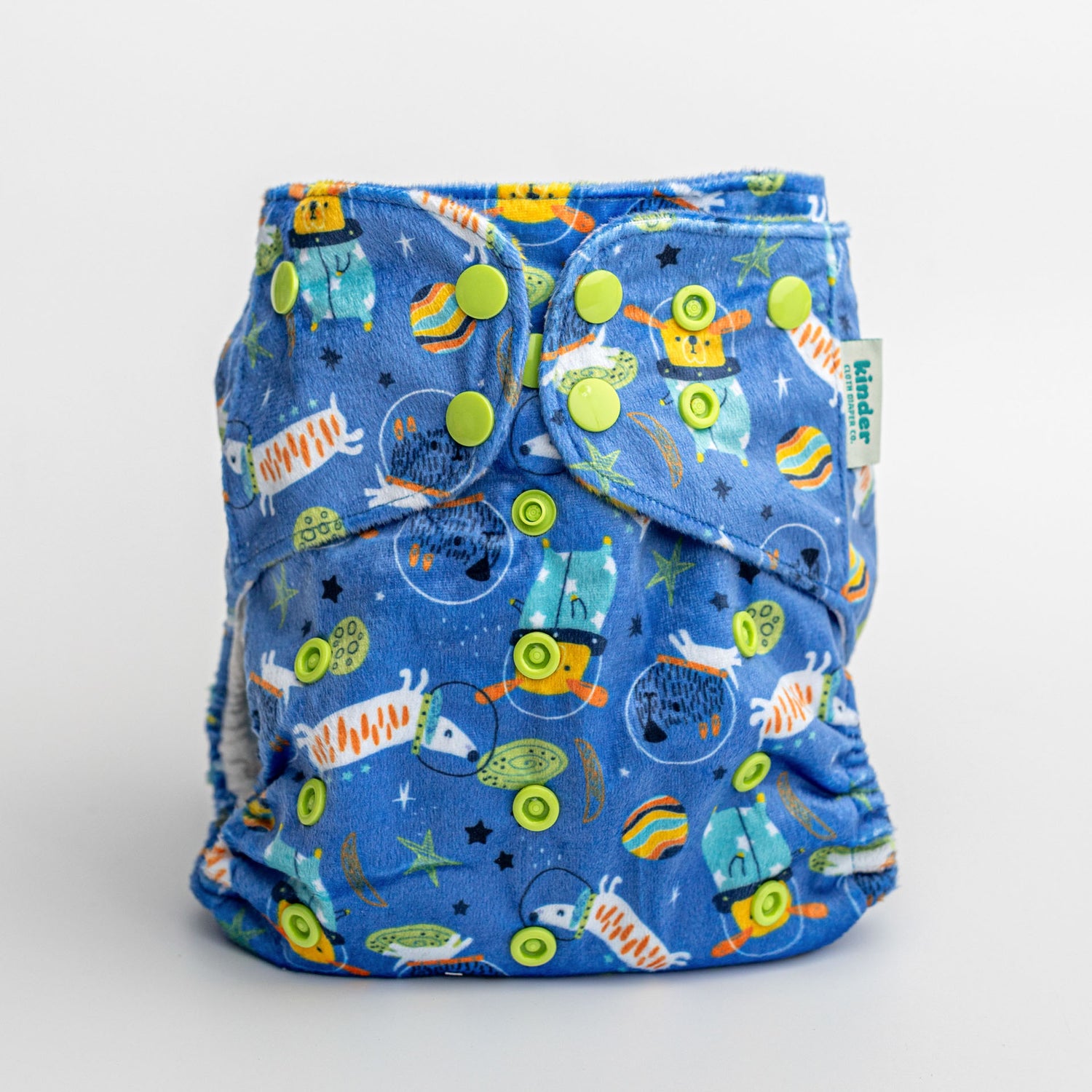 Patterned Lounger Pocket Cloth Diaper — Minky Fleece with Athletic Wicking Jersey