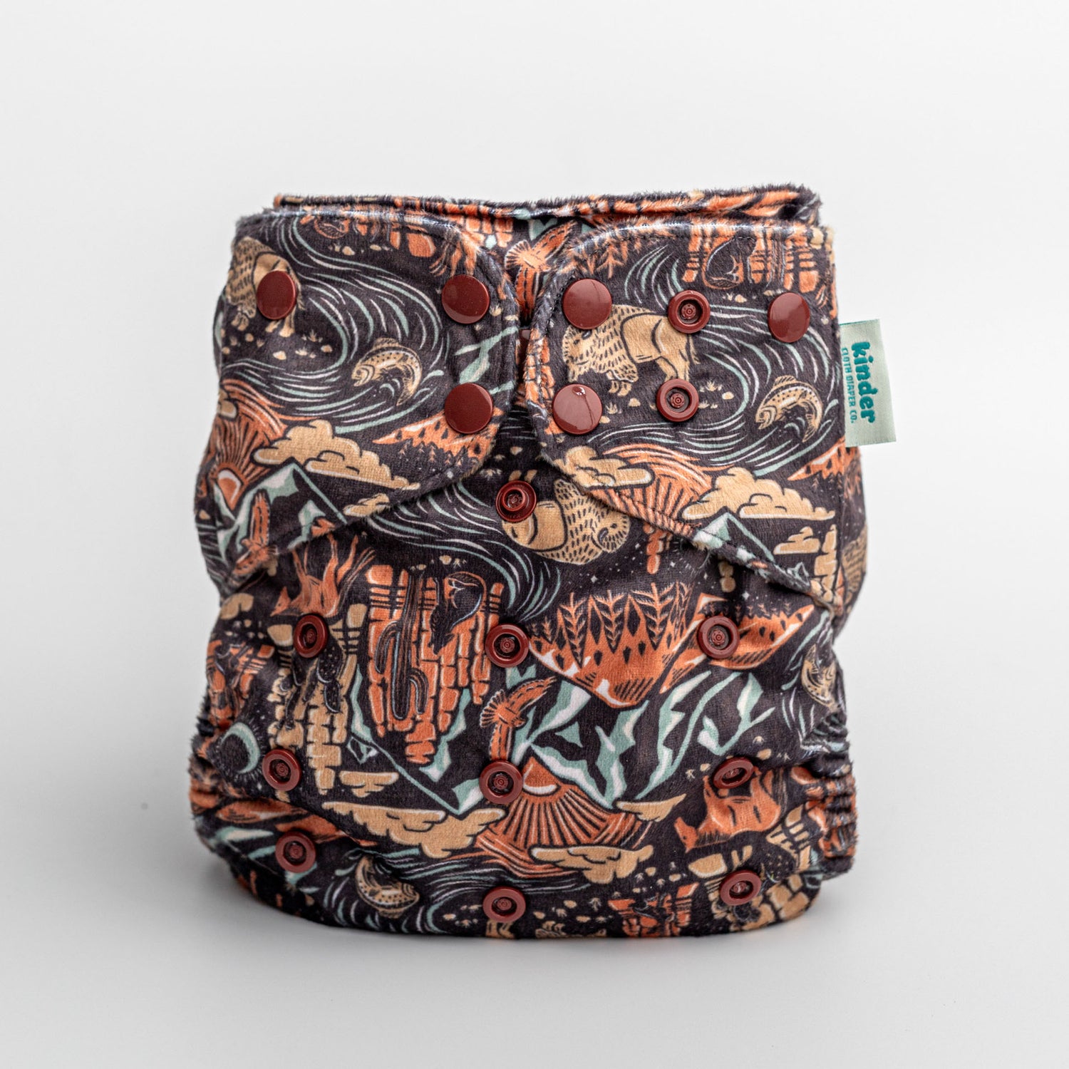 Patterned Lounger Pocket Cloth Diaper — Minky Fleece with Athletic Wicking Jersey