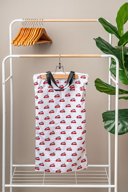 Large Zipper Hanging Wet Bag, Laundry Bag with Handles