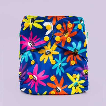 Floral Bold colorful reusable cloth diaper reusable diaper modern cloth diaper best pocket style cloth diaper kinder