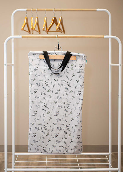 Patterned Large Zipper Hanging Wet Bag, Laundry Bag with Handles
