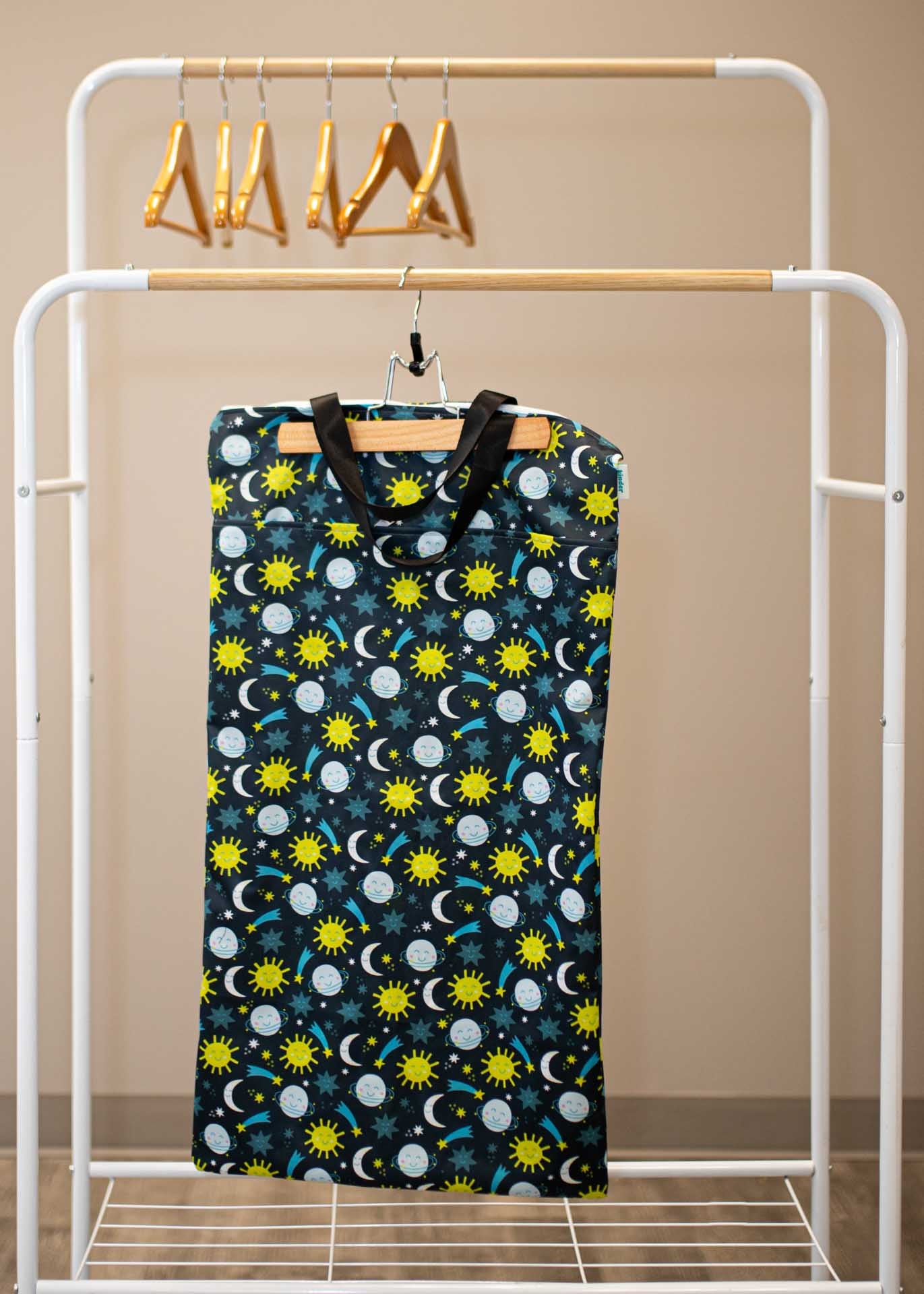 Large Zipper Hanging Wet Bag, Laundry Bag with Handles