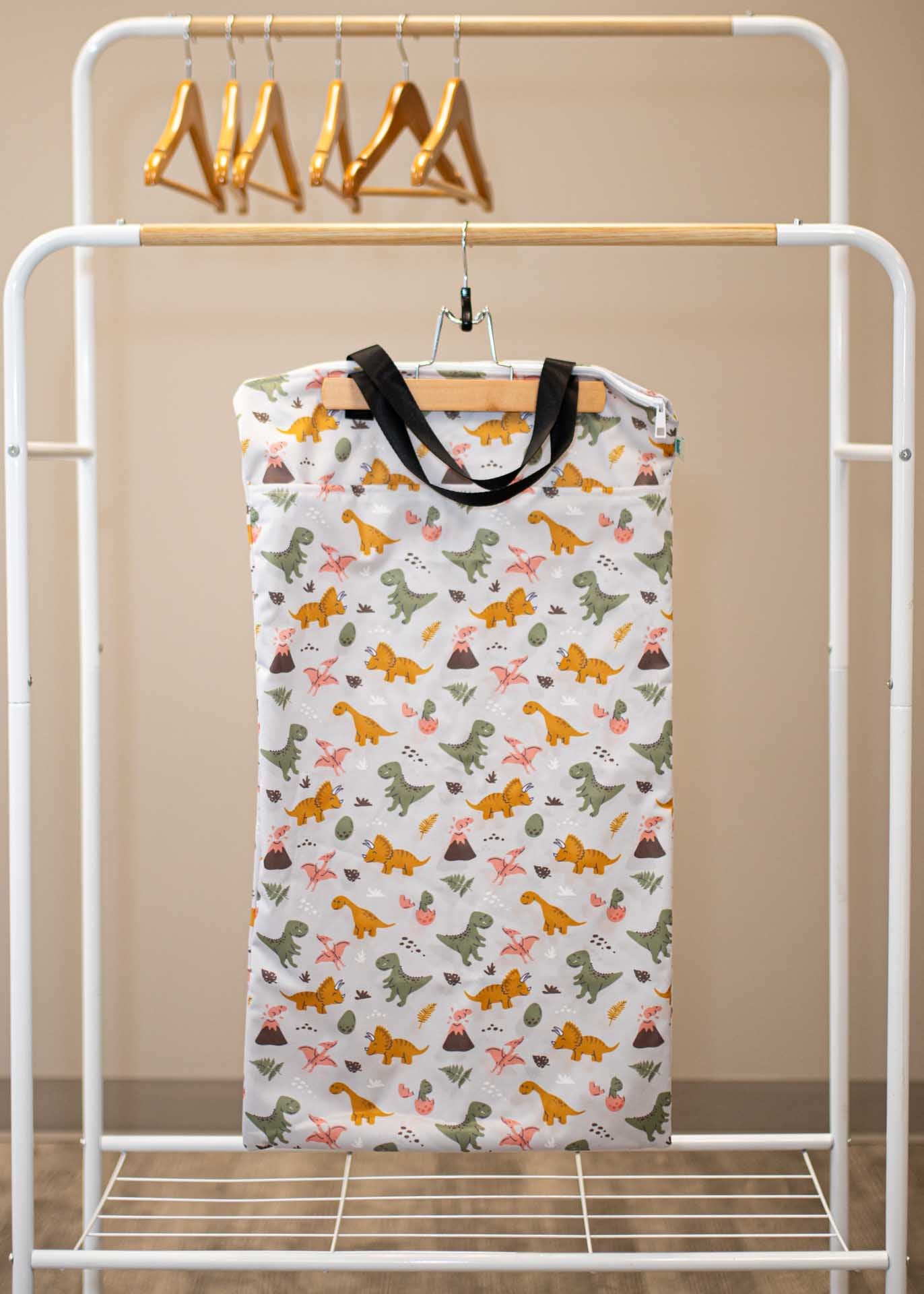 Large Zipper Hanging Wet Bag, Laundry Bag with Handles