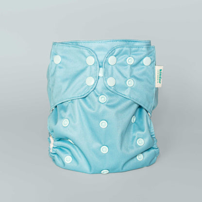 modern reusable pocket style cloth diaper from Kinder cloth diapers in pittsburgh pennsylvania usa brand small business blue lighweight customizable easy to clean
