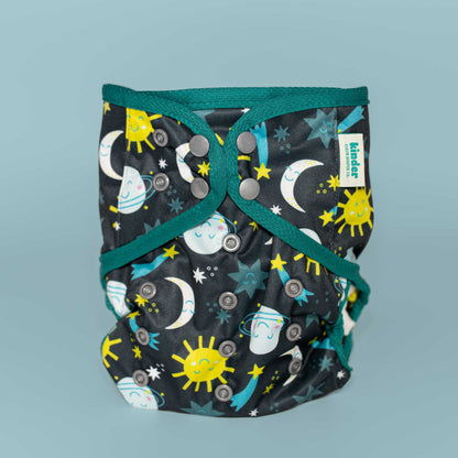 Patterned Wipeable Cloth Diaper Cover, Grows with your Baby
