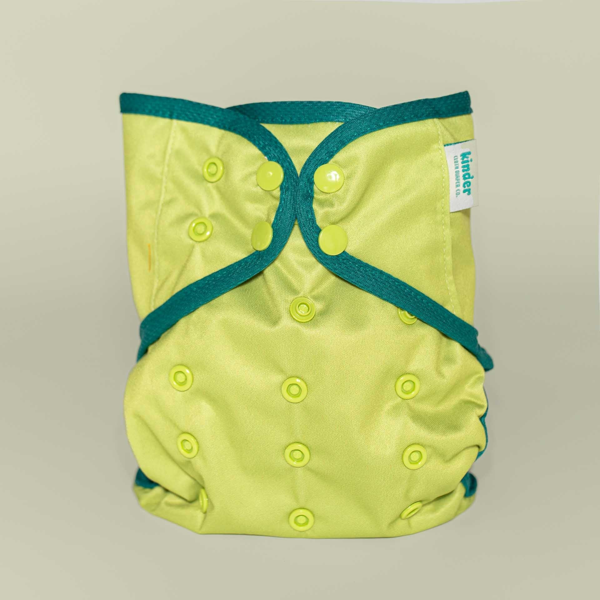 Solid Color Wipeable Cloth Diaper Cover, Grows with your Baby - Pear