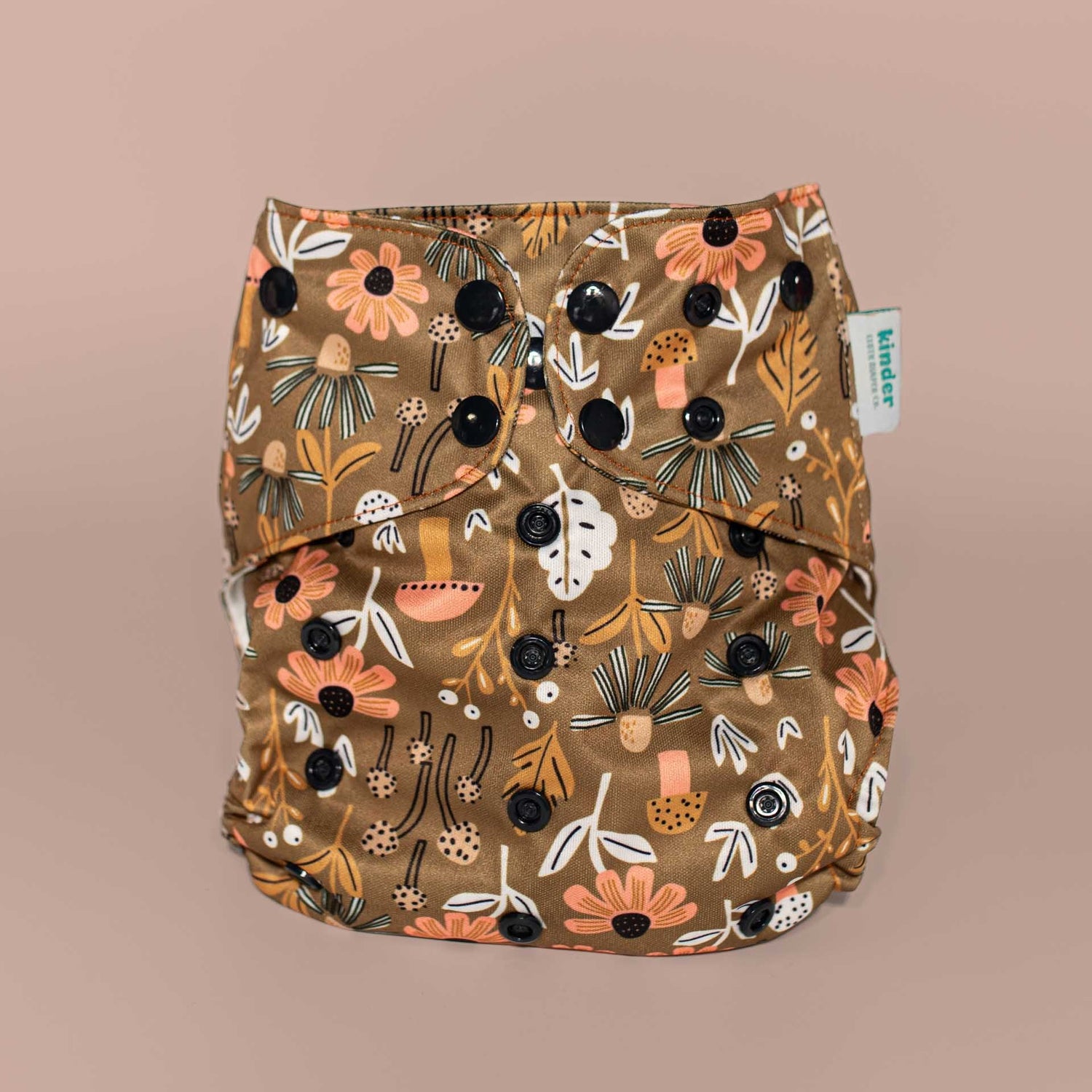 Floral: Essentials Pocket Cloth Diaper with Athletic Wicking Jersey, Grows with your Baby