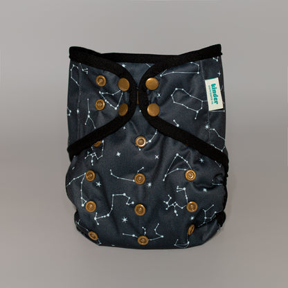 Patterned Wipeable Cloth Diaper Cover, Grows with your Baby