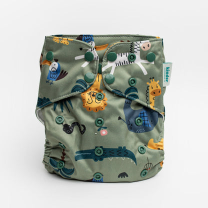modern cloth diaper with athletic wicking jersey one of a kind prints safari pattern gender neutral put cloth diapers on your baby registry