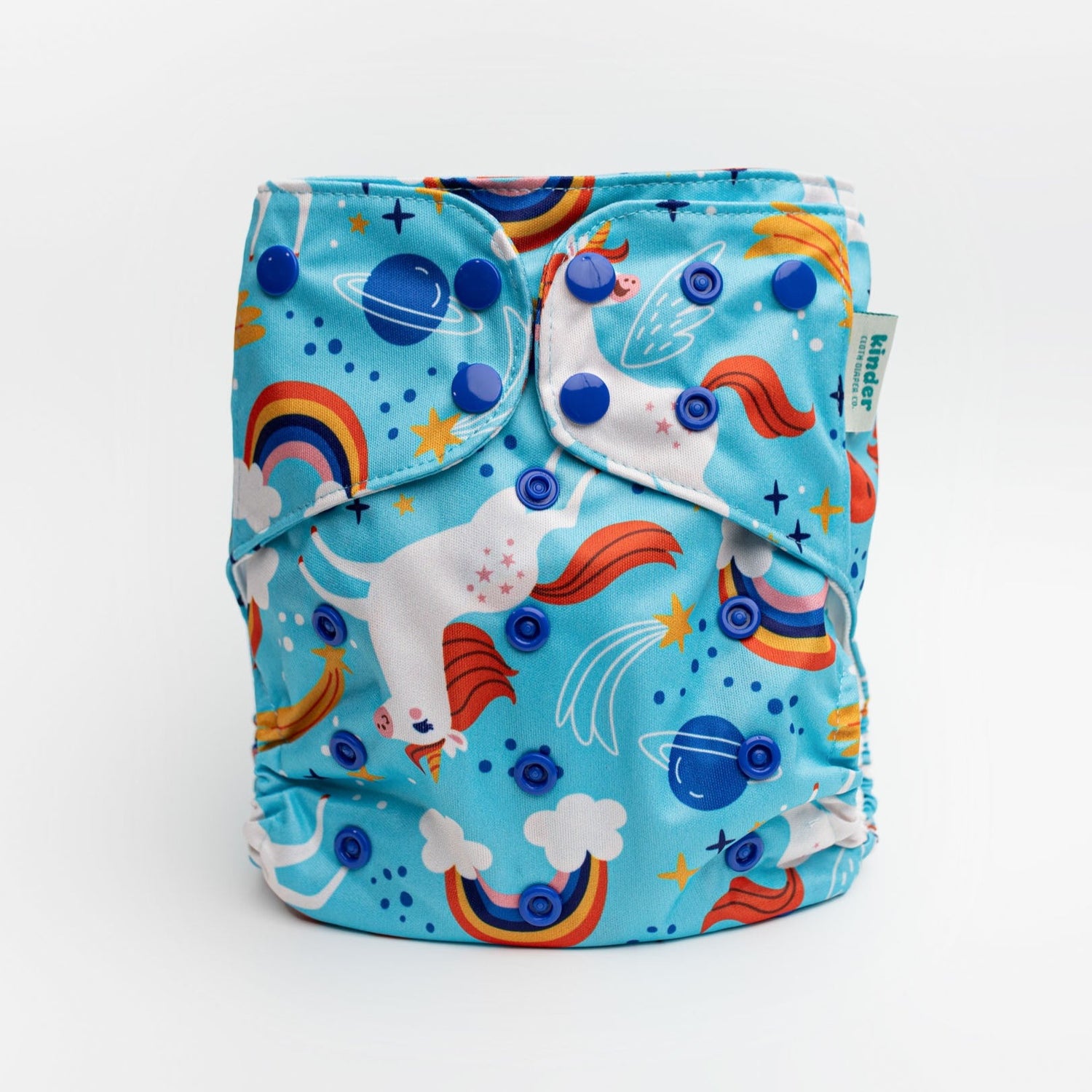 unicorns and rainbows modern pocket cloth diaper with awj kinder cloth diapers pittsburgh pa kids gender neutral fun and whimsical prints surface pattern design