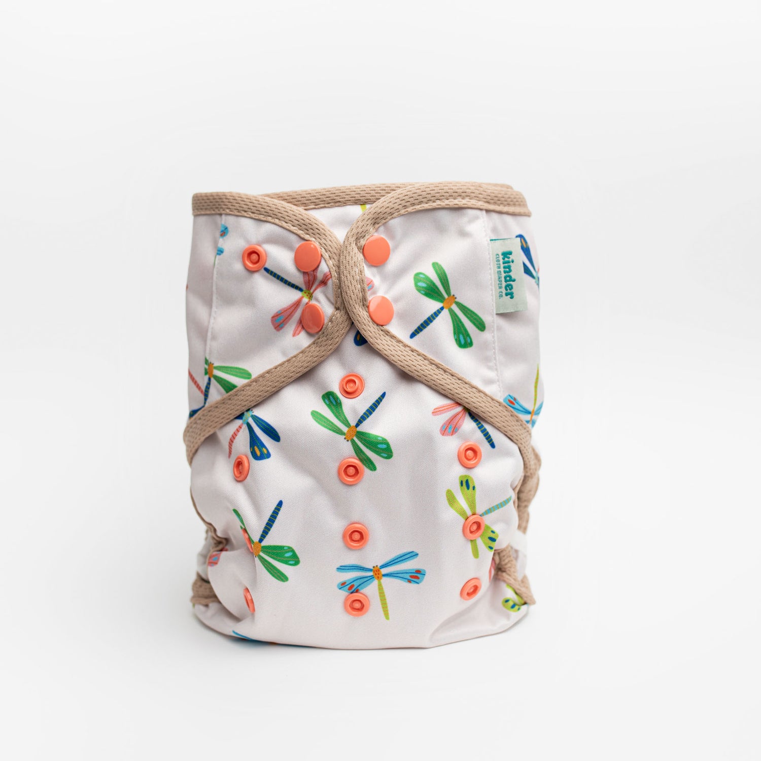 dragonfly diaper cover wipeable reusable nappy whimsical artwork printed 