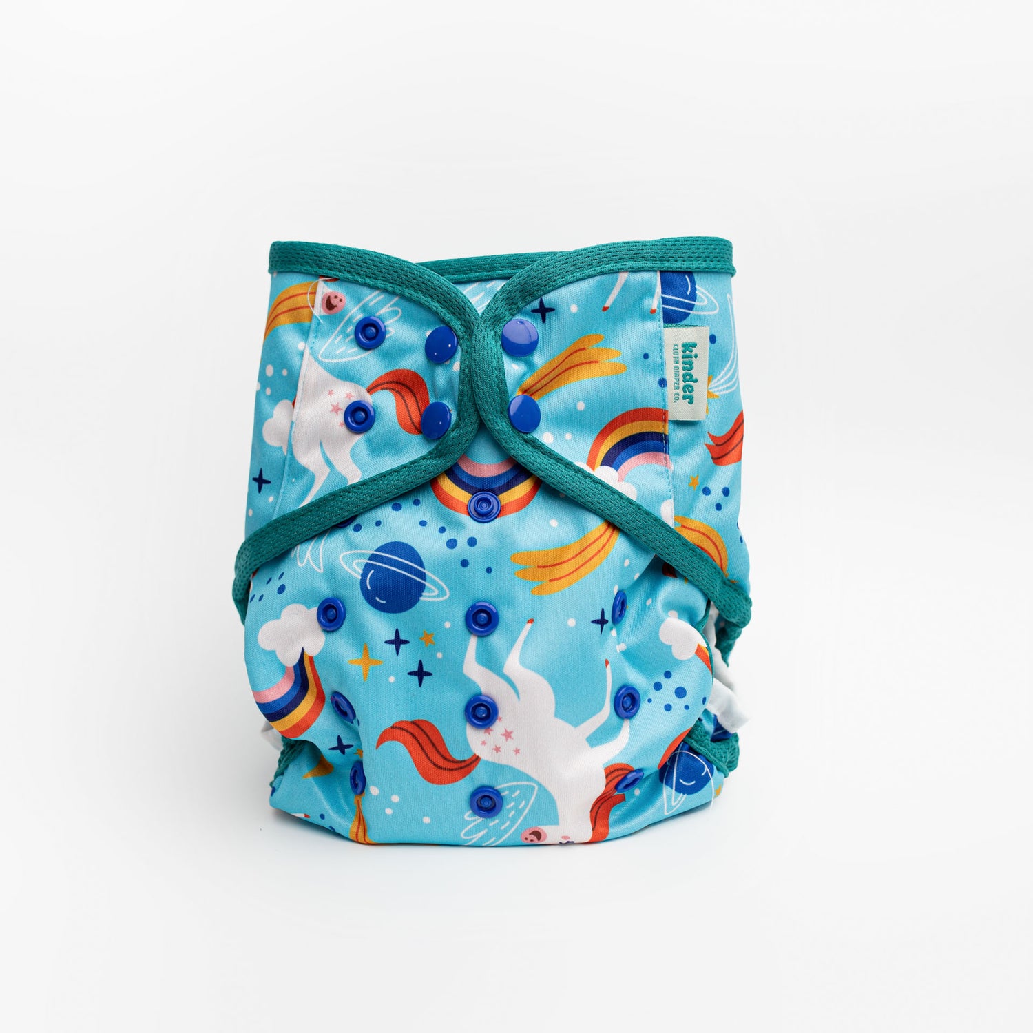 unicorn reusable diaper cover kinder cloth diapers magical blue wipeable diaper cover
